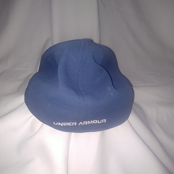 UNDER ARMOUR -Youth CAP   blue with neon white and orange logo. - Picture 4 of 4